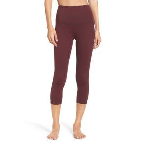 Zella 'Hatha' High Waist Crop Mesh Leggings Size S